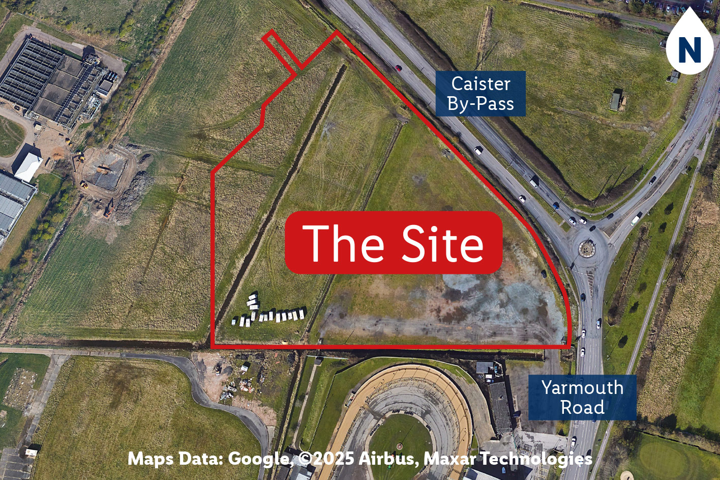 aerial photograph of the site